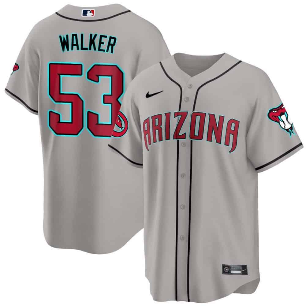 Men Arizona Diamondback #53 Walker Grey 2024 Nike Cool Base MLB Jersey